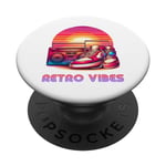 Retro Vibes Boombox and sneakers lovers for men women kids PopSockets Swappable PopGrip