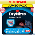  Huggies Drynites Pyjama Pants - Boys 3-5 years - 16-23kg - 4 Packs of 16 