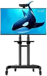 TV mount,Table Top TV Stand Storage shelf Screen Station Mobile TV Stand Trolley Cart Rolling Monitor Tall Trolley For 32-70 Inch HDR LED LCD TV Screens(Color:C)