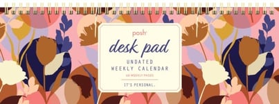 - Posh: Perpetual Desk Pad Undated Weekly Calendar Bok