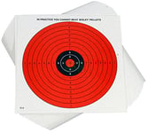 Bisley 14cm x 14cm Day Glo Airgun Card Targets - Approx. 100 Pack Of Thick Card Targets For Air Pistol And Air Rifle Target Shooting, Practice & Plinking