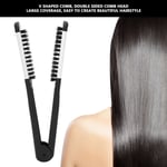 V Shaped Clamp Styling Comb Hair Straightening Comb Hairdressing Tool BLW