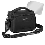 PEDEA Guard DSLR Camera Case with Screen Protector for Canon EOS 5D 5D Mark II 400D 2000D / Nikon D60 D80 D90 D3100 D3200 D3300 D3400 D5300 D7100 / Pentax K 30 K 50 K 500, Gr. XL black