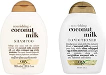 Ogx® (Formerly Organix) Nourishing Coconut Milk Shampoo 385 Ml + Conditioner 385