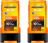 L'Oréal Paris Men Expert Hydra Energetic Shower Gel Pack of 2 X 300 Ml