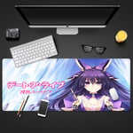 DATE A LIVE XXL Gaming Mouse Pad - 900 x 400 x 3 mm – extra large mouse mat - Table mat - extra large size - improved precision and speed - rubber base for stable grip - washable-3_300x800