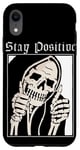 iPhone XR stay positive grim reaper dead inside thumb up reaper Gothic Case