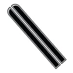 Ambiance Sticker Capot de Voiture Stripe, Autocollant Racing Body Side Stripe Decal, Toit Jupe Pare-chocs Stripe Decal Vinyle, Modifié Stripe Decal Car Décor Noir - 1 Paire de 129 x 24 cm