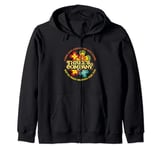 Three's Company TV Show Vintage Floral Graphic Zip Hoodie