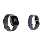 Fitbit Sense 2 Health and Fitness Smartwatch with built-in GPS, advanced health features & Charge 3 Advanced Fitness Tracker with Heart Rate, Swim Tracking & 7 Day Battery
