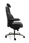 Wulff 24 timmars stol Premium Mix Bevakningsstol - Svart Läder/Tyg