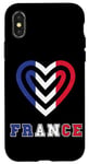 Coque pour iPhone X/XS France Coeur Fière France Drapeau Français Love Pride Roots