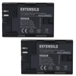 EXTENSILO 2x Batteries remplacement pour Canon LP-E6, LP-E6NH pour appareil photo, reflex numérique (2250mAh, 7,2V, Li-ion)