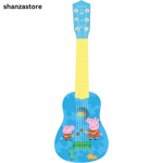 Lexibook Peppa Pig Georges My First Guitare, 6 Nylon Strings, 53 cm, Blue/Yellow