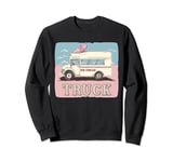 Cool Ice Cream Truck with Sweets for Summer and hot Days Sweatshirt