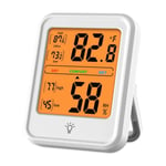 Groofoo - Thermomètres Hygromètre Numérique d'Intérieur,Thermomètre de Précision,Moniteur de Température,Jauge d'Humidité avec Rétroéclairage pour