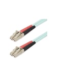 25m (82ft) LC/UPC to LC/UPC OM4 Multimode Fiber Optic Cable 50/125µm LOMMF/VCSEL Zipcord Fiber 100G Networks Low Insertion Loss LSZH Fiber Patch Cord - patch cable - 25 m - aqua