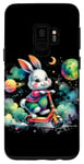 Coque pour Galaxy S9 Bunny Riding Trottinette électrique Motif lapin