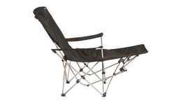 Outwell Camping Folding Furniture Catamarca Lounger Chair Black - W/Cup Holder