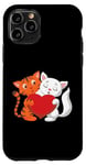 iPhone 11 Pro Happy Valentines Day Love Cute Heart Cartoon Cats Animal Case