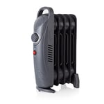 Warmlite WL43002YDT 650W 5 Fin Oil Filled Radiator with Adjustable Thermostat and Overheat Protection, Dark Titanium