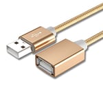 superior ZRL USB Extender, Nylon tressé 1 m USB 2,0 rallonge câble, Super Speed Type a mâle à Femelle rallonge avec connecteurs en métal plaqué Or