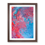 Driving Into The Elements Abstract Framed Print for Living Room Bedroom Home Office Décor, Wall Art Picture Ready to Hang, Walnut A3 Frame (34 x 46 cm)