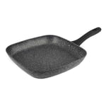 Salter® BW10702 Megastone Thermo Collar Collection, Non-Stick, Corrosion & Scratch-Resistant Forged Aluminium Griddle Pan, 28 cm, Heat Indicator Collar, Metal Utensil & Dishwasher Safe