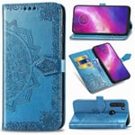 Motorola Moto G8 Power - Mandala Plånboksfodral - Blå Blå