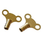 Faithfull FAIRADKEY Brass Radiator Keys Pack of 2