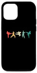 Coque pour iPhone 13 Pro Silhouette de boxe vintage pour arts martiaux karaté taekwondo