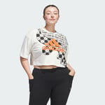 adidas Pride Cropped Graphic T-Shirt (Gender Neutral) (Plus Size) Women