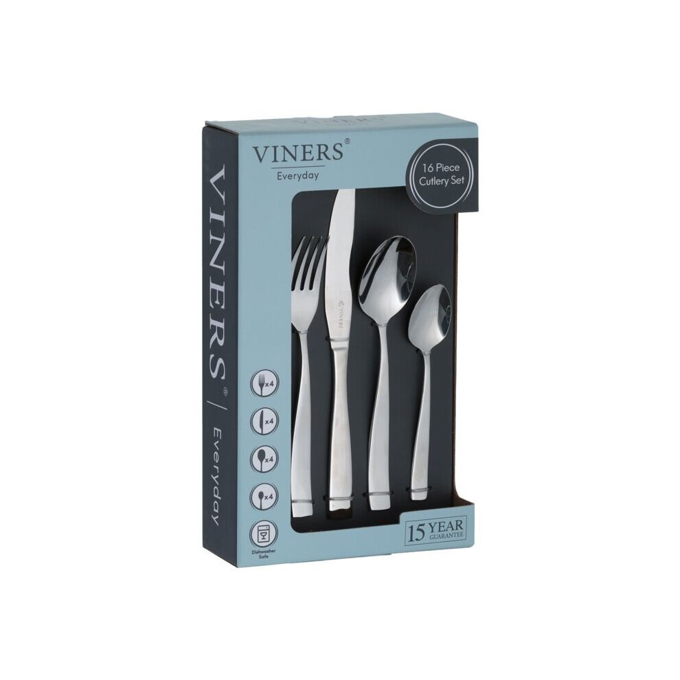 Set Posate 20 Pezzi Viners Avon 18/0 - Acciaio Inossidabile Con Finitura A Specchio, 4 Coltelli Da Bistecca Inclusi, Posate Eleganti Per La Tavola