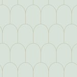 ESTAhome Tapet Art Deco Mintgrön/Guld tapet art deco mintgrönt och guld EW139202