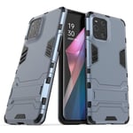SHIEID Case for Oppo Find X3/Find X3 Pro Rugged Armor Shockproof and Bumper Back Cover with Kickstand Function Protective Phone Cover for Oppo Find X3/Find X3 Pro-Royal blue