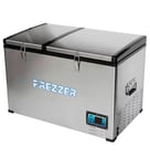 Frezzer DC 12/24 V, AC 230 V 100L matkajääkaappipakastin kompressorilla