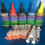 ECOFILL Pigment/Dye Ink REFILLABLE CARTRIDGES Canon Pixma MG5750 MG5751 MG5752 