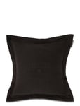 Hotel Velvet Sham With Embroidery Home Textiles Cushions & Blankets Cushion Covers Black Lexington Home