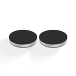 Zens Two Qi-certified Single Wireless Chargers Round 5W Output Black - TWIN PACK - Two USB Cables Included - Works with most phones with wireless charging