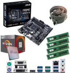Components4All AMD Ryzen 5 2400G 3.6Ghz (Turbo 3.9Ghz) Quad Core Eight Thread CPU, ASUS Prime B350M-A Motherboard & 16GB 2133Mhz Crucial DDR4 RAM Pre-Built Bundle