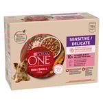 PURINA ONE Mini Sensitive-Delicate med lax - Ekonomipack: 20 x 85 g