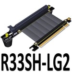 0.12m R33SH-LG2 RUBBER Câble d'extension de carte graphique Pcie x16 pci-e 16x, pour châssis Antec CoolMaster Corsair Gigabyte MSI PHANTEKS Deepcool Segotep TT Nipseyteko