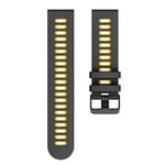 Twin klockarmband till Garmin Forerunner 55 - Svart/gul