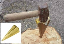 Log Bomb 4 Way Splitter Wood Splitting Wedge Maul Axe Burner Heavy Duty Steel
