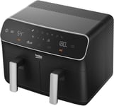 New Beko ExpertFry  Touchscreen Dual Zone Hot Air fryer 8.5L Capacity - FRL5388B