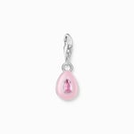 Thomas Sabo Charm-hängsmycke rosa droppe silver