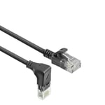 ACT Câble réseau CAT6A coudé à 90° vers le bas - U/UTP LSZH - Câble LAN fin de 3,6 mm - Câble Ethernet flexible avec fiche RJ45 - Pour une utilisation dans les centres de données, 0,15 m