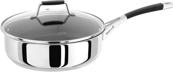 Stellar 5000 Induction  24cm Non-Stick Saute Pan Vented Lid Lifetime Guarantee