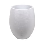 Pot Egg Graphit haut - Blanc cérusé - 50x60cm 53L - EDA Plastiques - Intérieur et extérieur