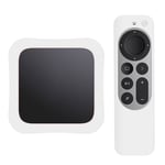 Apple TV 4K 2021 set-top-boks + fjernbetjening etui - Hvid